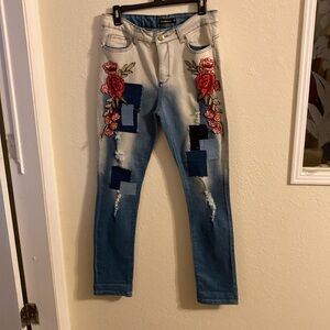 Dreamland jeans, embroidered appliqué 11 juniors